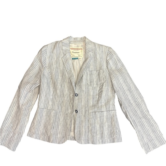 Anthropology Cartonier, Blue and White Striped Blazer by anthropology - Picture 10 of 16